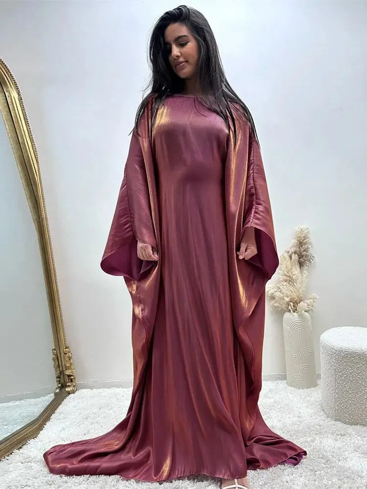 Abaya chauve-souris en satin